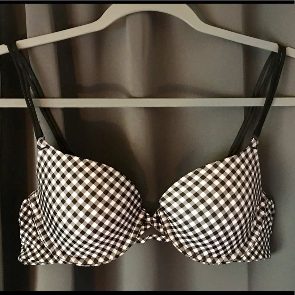 COPY - VS Black Gingham Print Bra 36B
